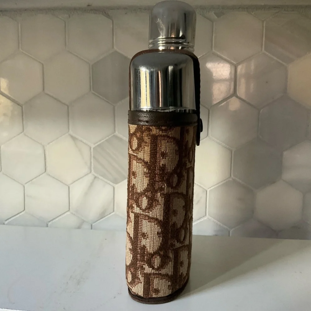 Christian Dior Vintage Monogram Mellow Steer Leather Hip Flask - Picture 9 of 16